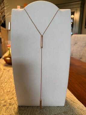 Kendra Scott Shelton Rose Gold Lariat Pendant Necklace